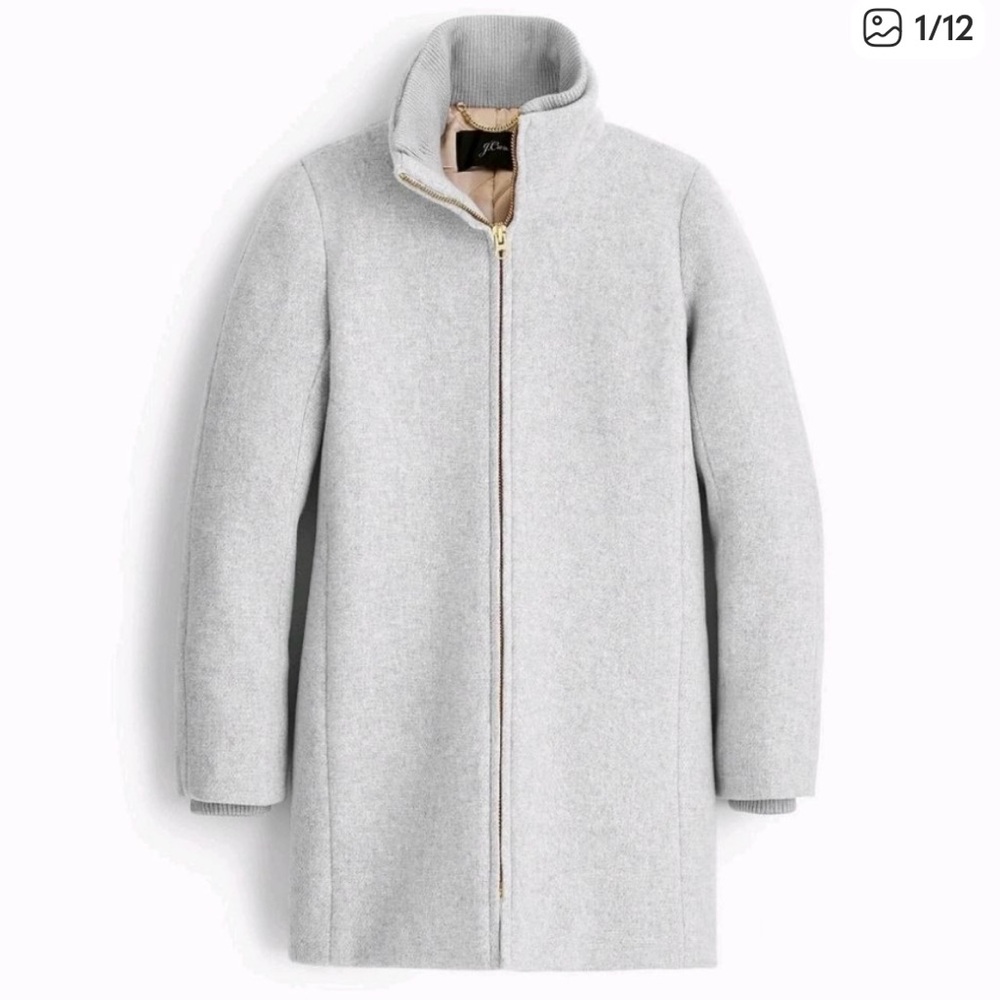 J.Crew Italian Stadium-Cloth Wool Blend Coat (Nello Gori)